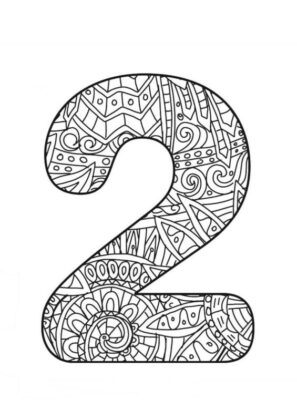 numero 2 da colorare