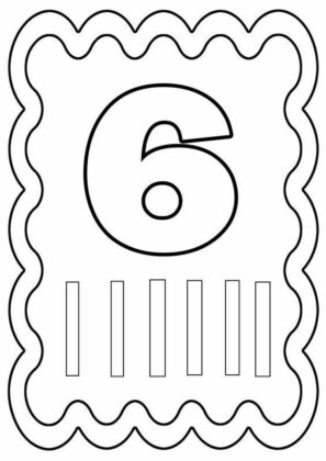 numero 6 da colorare
