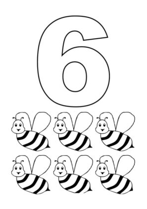 numero 6 da colorare