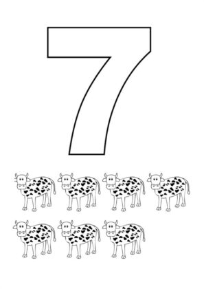 numero 7 da colorare