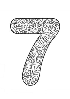 numero 7 da colorare