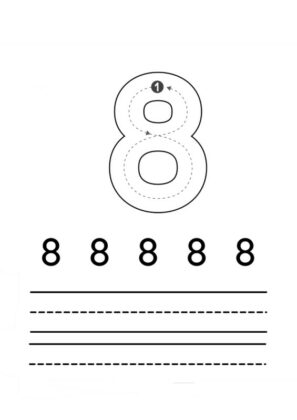 numero 8 da colorare