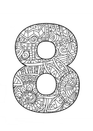 numero 8 da colorare