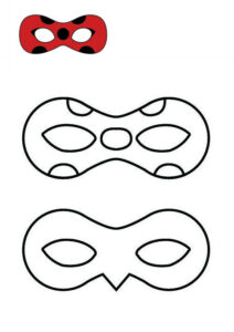 maschera ladybug da colorare