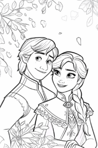 disegno frozen da colorare