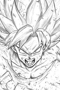 disegni goku ultra istinto da colorare