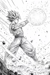 disegni goku ultra istinto da colorare