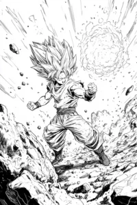 disegni goku ultra istinto da colorare