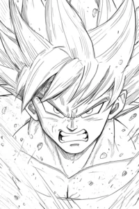 disegni goku ultra istinto da colorare