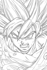 disegni goku ultra istinto da colorare