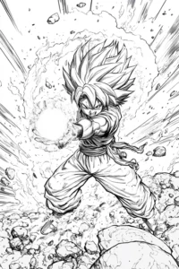 disegni goku ultra istinto da colorare