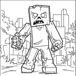 disegni di zombie di minecraft