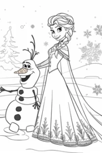 disegno frozen da colorare