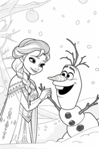 frozen disegno da colorare