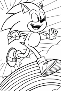 disegni di sonic da colorare