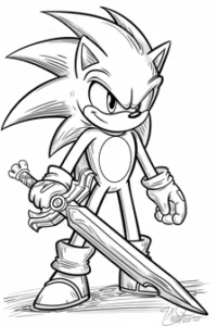 sonic da colorare