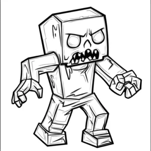 zombie di minecraft da colorare