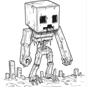 zombie minecraft da colorare