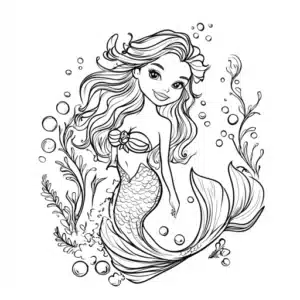 barbie sirena disegno