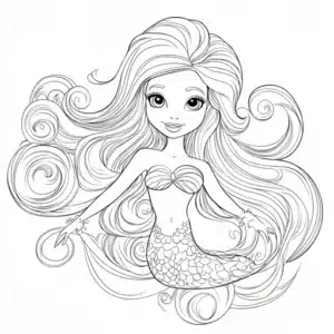 barbie sirena disegno