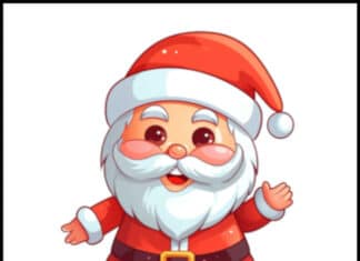 babbo natale da colorare