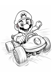 mario kart da colorare