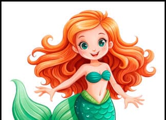 sirena da colorare