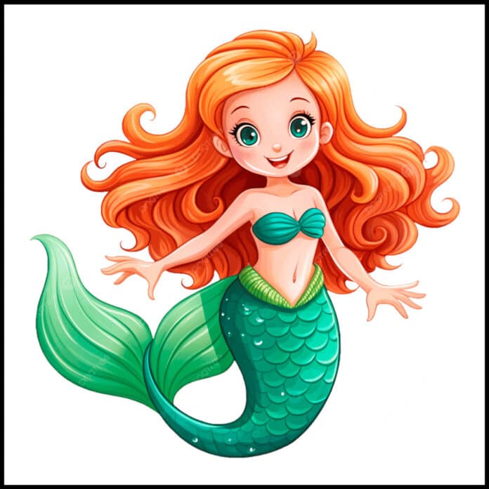 sirena da colorare sirena da colorare