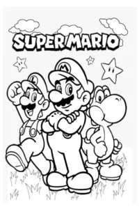 super mario da colorare