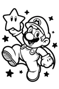 super mario da colorare