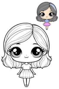 disegni di ragazze kawaii da colorare