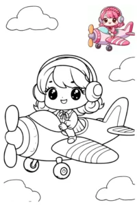 disegni kawaii da colorare ragazze