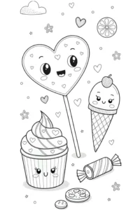 disegni da colorare kawaii