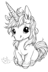 disegno unicorno da colorare