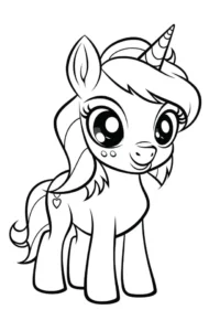 disegno unicorno da colorare