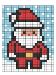 babbo natale pixel art