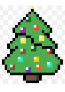pixel art albero di natale
