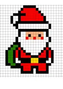 pixel art babbo natale