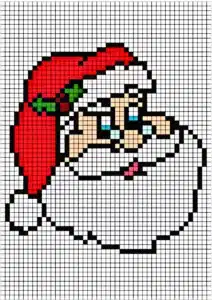 pixel art babbo natale