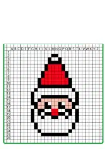 pixel art di babbo natale