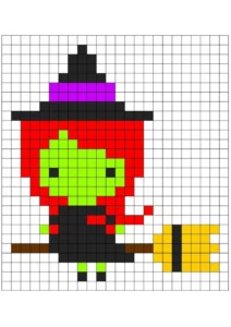 pixel art halloween facile