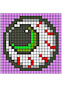 pixel art halloween facile