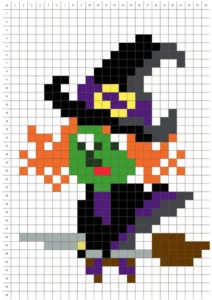 pixel art halloween strega