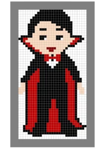 pixel art halloween vampiro