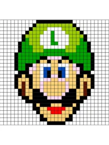 pixel art luigi