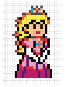 pixel art peach