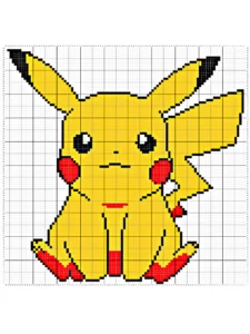 pixel art pikachu​