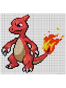 pixel art pokemon charizard​