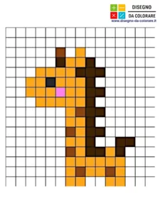 semplici pixel art animali