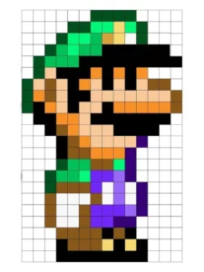 super mario pixel art​